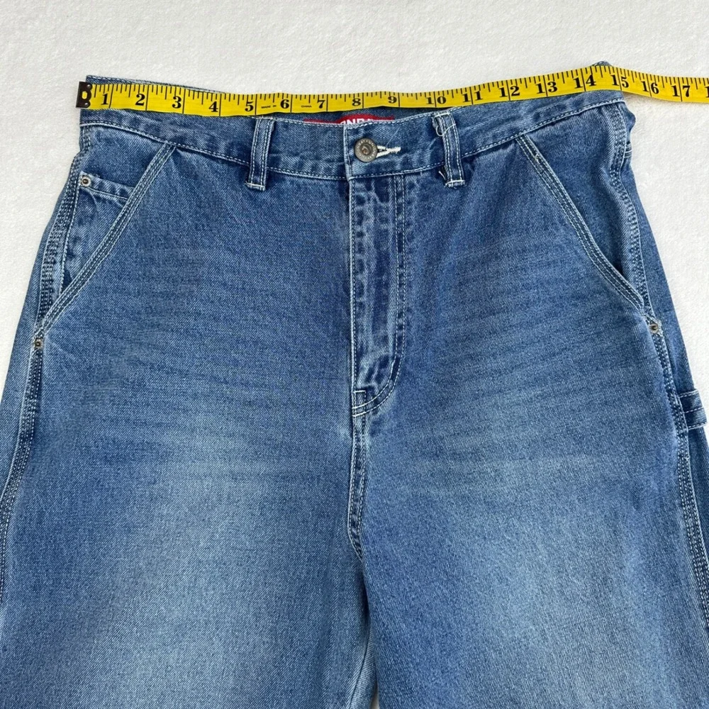 Unionbay Mens 28W Carpenter Jeans Medium Wash Blue Utility Workwear J3N98SD